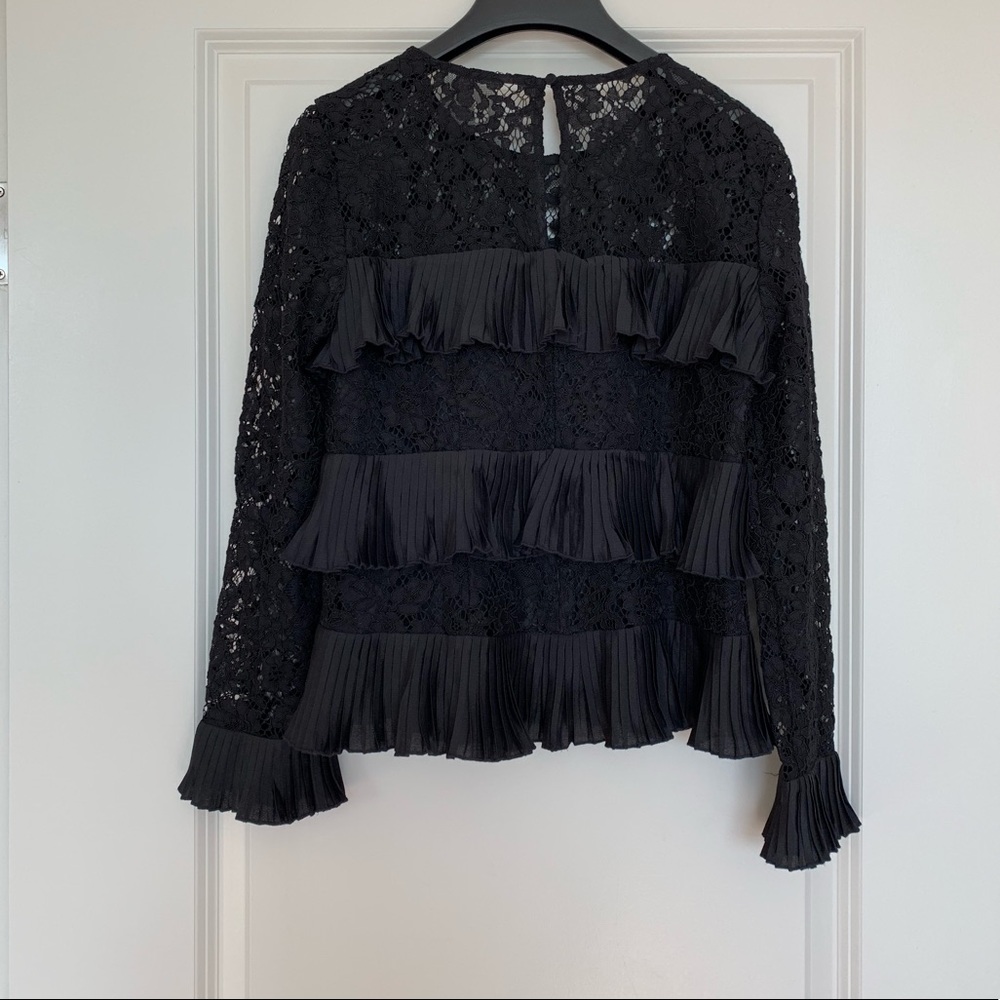 J. Crew Lace top with pleats - Picture 5 of 8